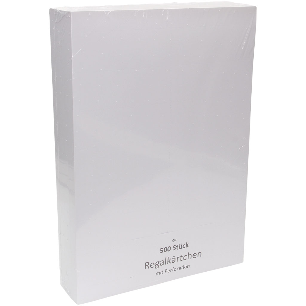 Reklabels wit, 52,5 mmX40 mm, geperforeerd. 500 pagina's