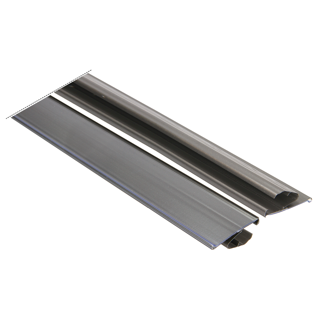 Ценникодержатель серо-алюминиевый с зажимом 1238x39mm