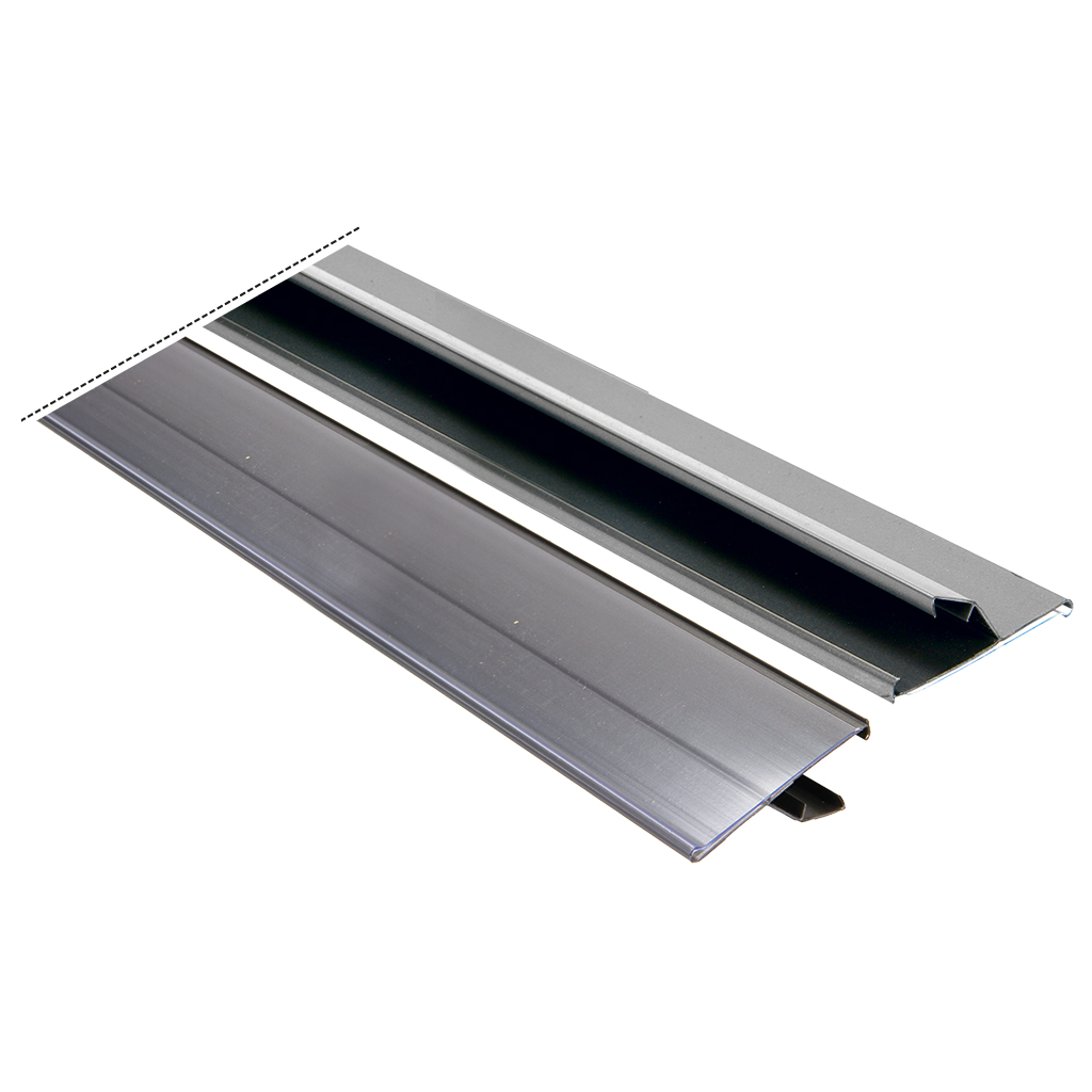 Ценникодержатель серо-алюминиевый с зажимом 1238x52mm