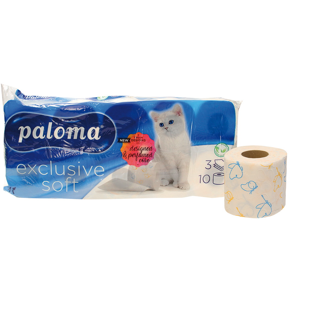 Toiletpapier 'Paloma Exclusive Soft Geparfumeerd & Bedrukt'