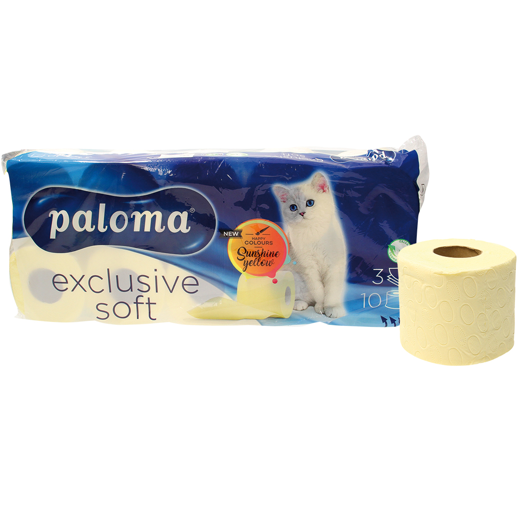 Туалетная бумага "Paloma Exclusive Soft Yellow" 3-х слойная