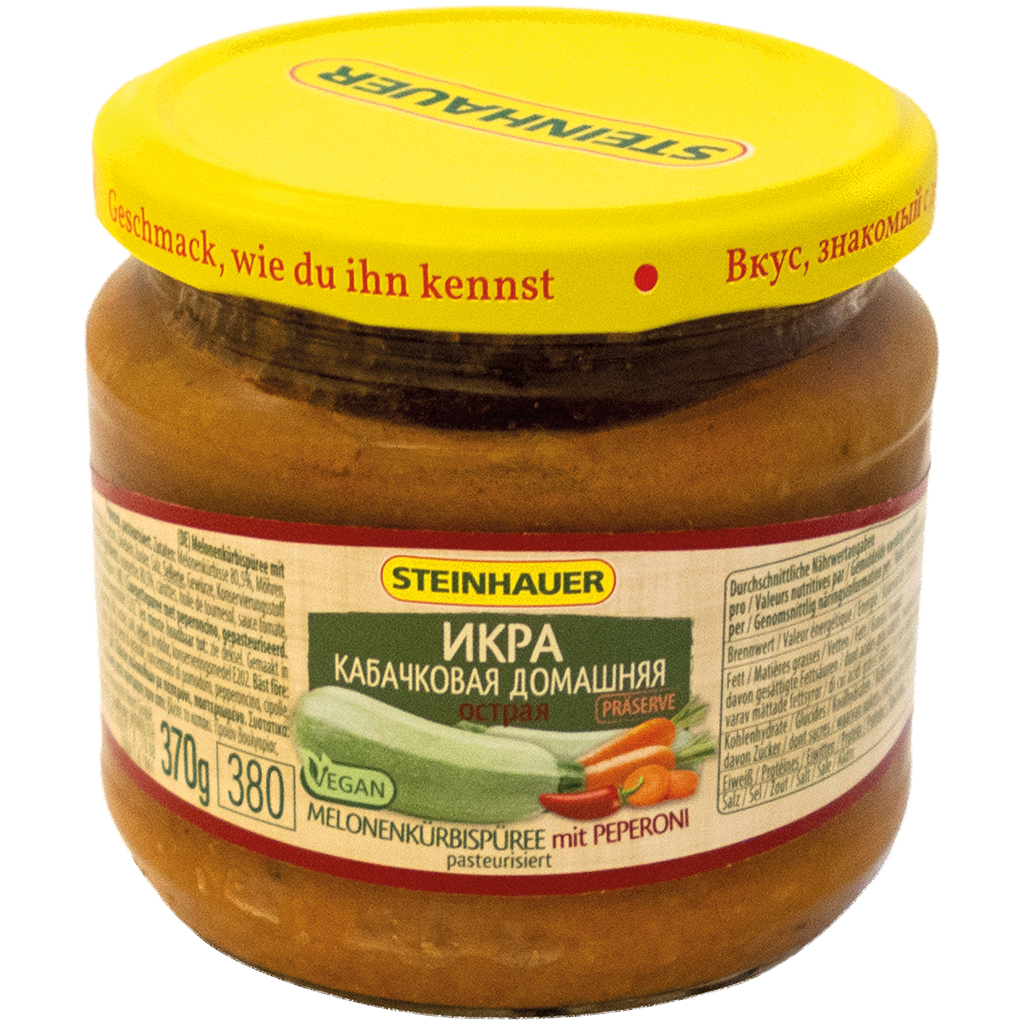 Meloenpompoenpuree met paprika, gepasteuriseerd
