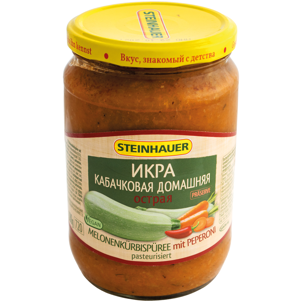 Meloenpompoenpuree met paprika, gepasteuriseerd