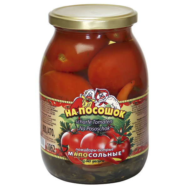 Gekruide ingemaakte tomaten "Na Pososchok"