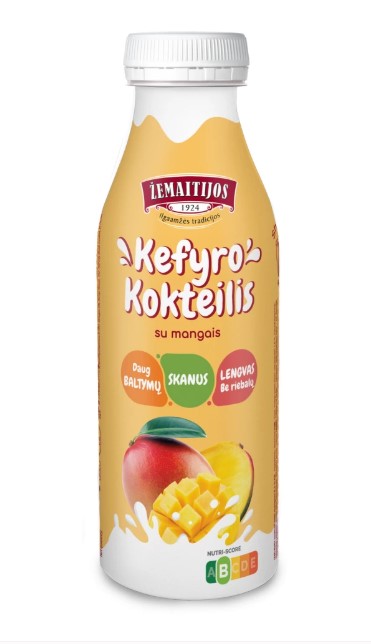 Kefir cocktail ŽEMAITIJOS met mango, 0,5% vet