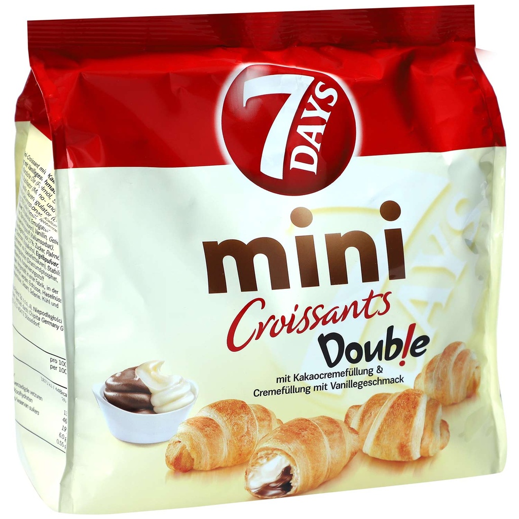 7Days Mini Dubbele Croissants Kakao & Vanille 185g