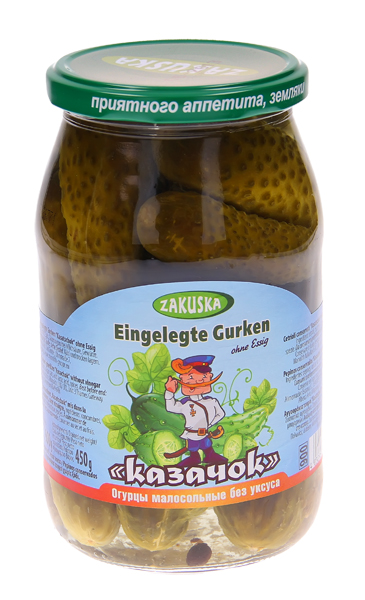 Огурцы малосольные "Казачок" без уксуса