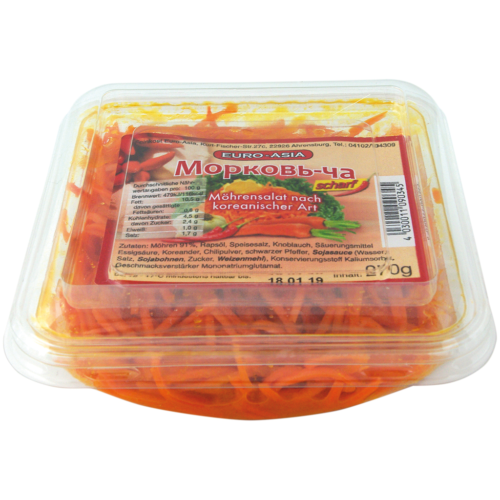 Koreaanse wortelsalade pittig