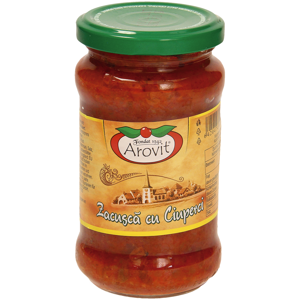 Овощная закуска с грибами "Zacusca cu ciuperci". Стерилизова