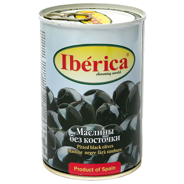 Zwarte Olijven "IBERICA" zonder pit