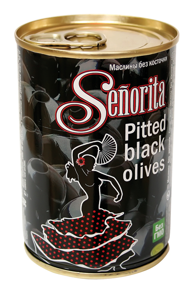 Zwarte olijven "Senorita" zonder pit