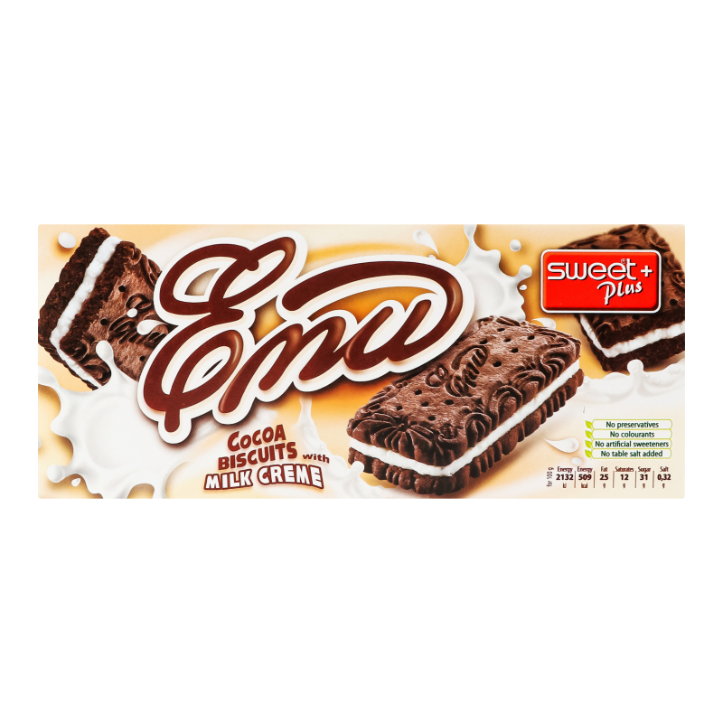 Sweet Plus Biscuit sandwich met melkroom 160g