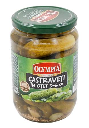 Olympia ingemaakte komkommers met azijn 3-6cm 680g