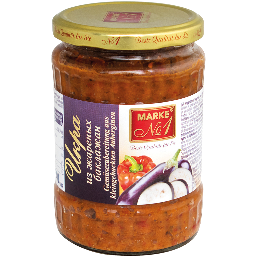 Groentemengsel van fijngehakte aubergines