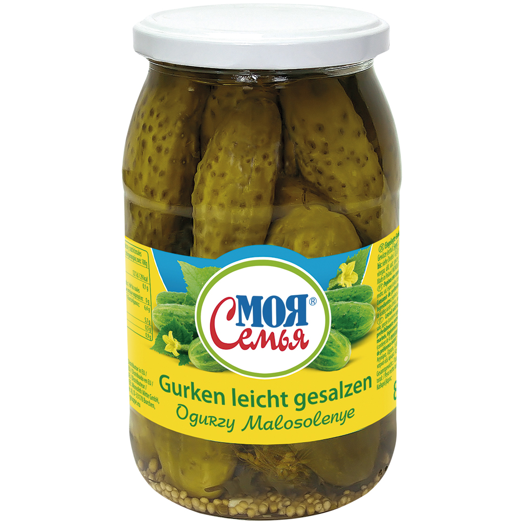 "MOJA SEMJA" Licht gezouten ingelegde komkommers.