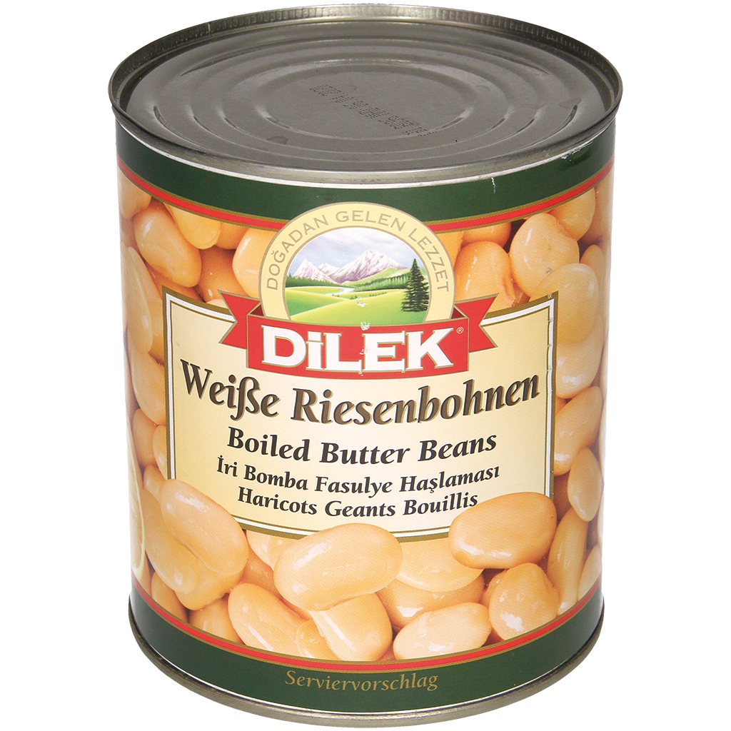 Gekookte witte reuzebonen