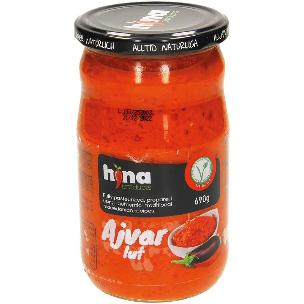 Groente bereiding "Ajvar", pikant. Gepasteuriseerd.