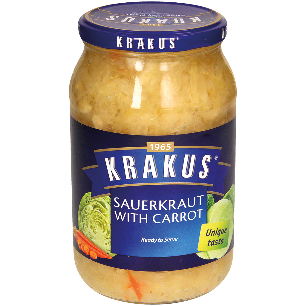 Zuurkool met wortelen. Gepasteuriseerd