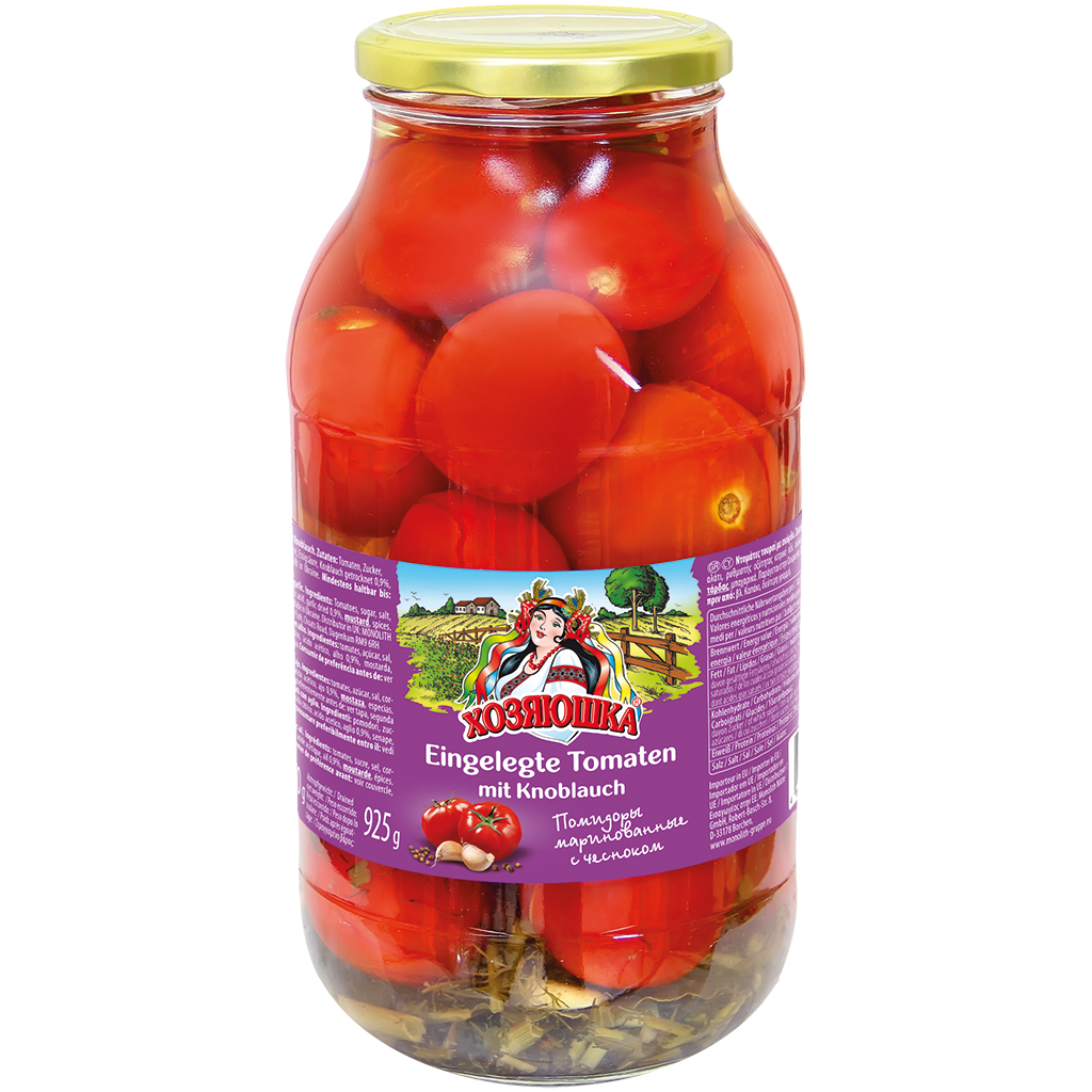 Ingelegde tomaten met knoflook