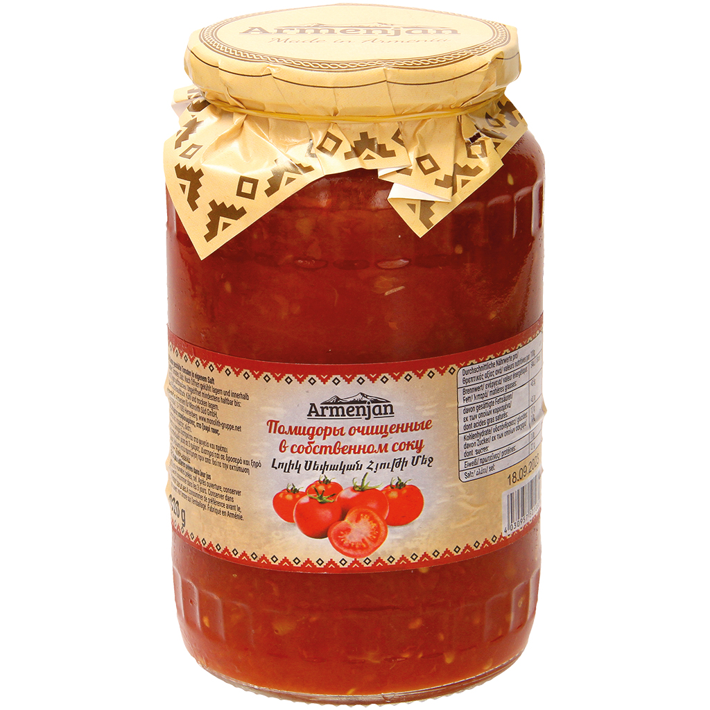 Gepelde tomaten in eigen sap