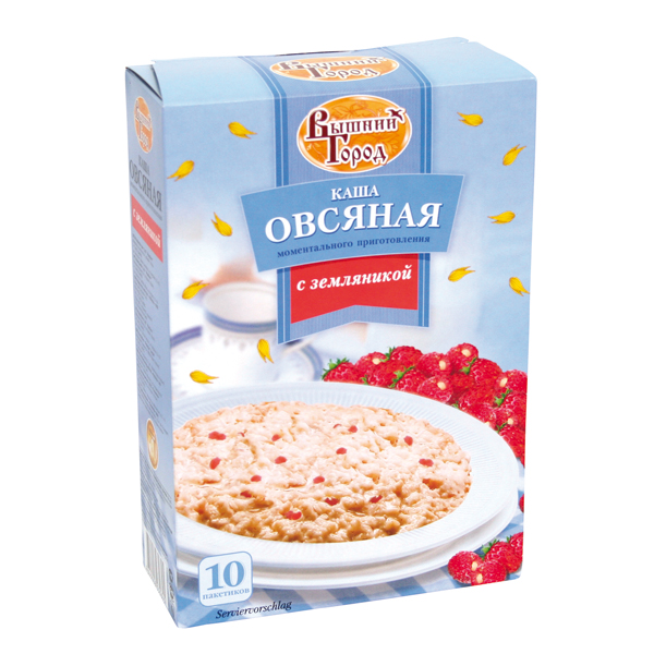 Каша овсяная с земляникой