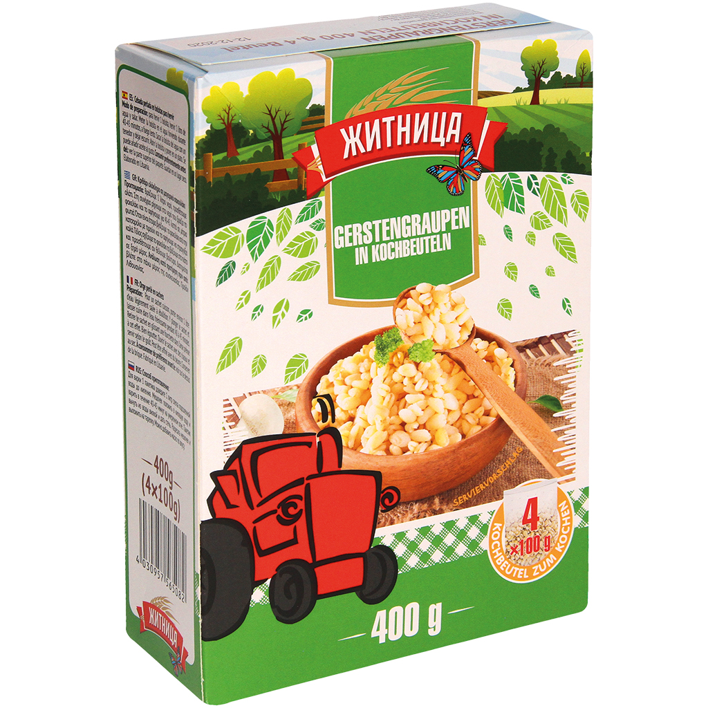 Parelgort in kookzakjes 4x100g