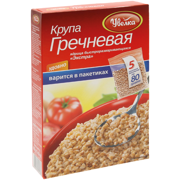 Крупа гречневая ядрица "Экстра" в пакетиках 5x80гр.