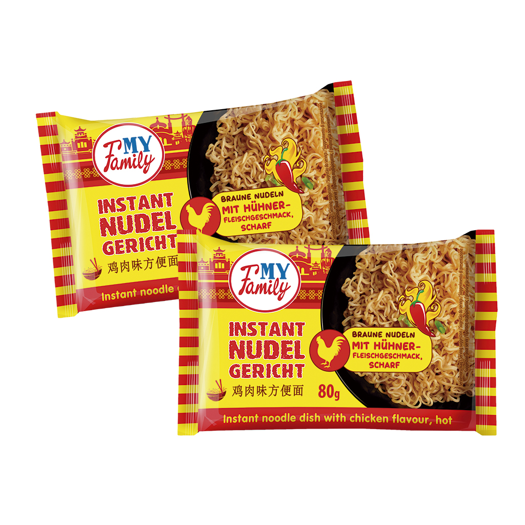 "MY FAMILY" Instantnoedelgerecht met kippenvleessmaak, pittig