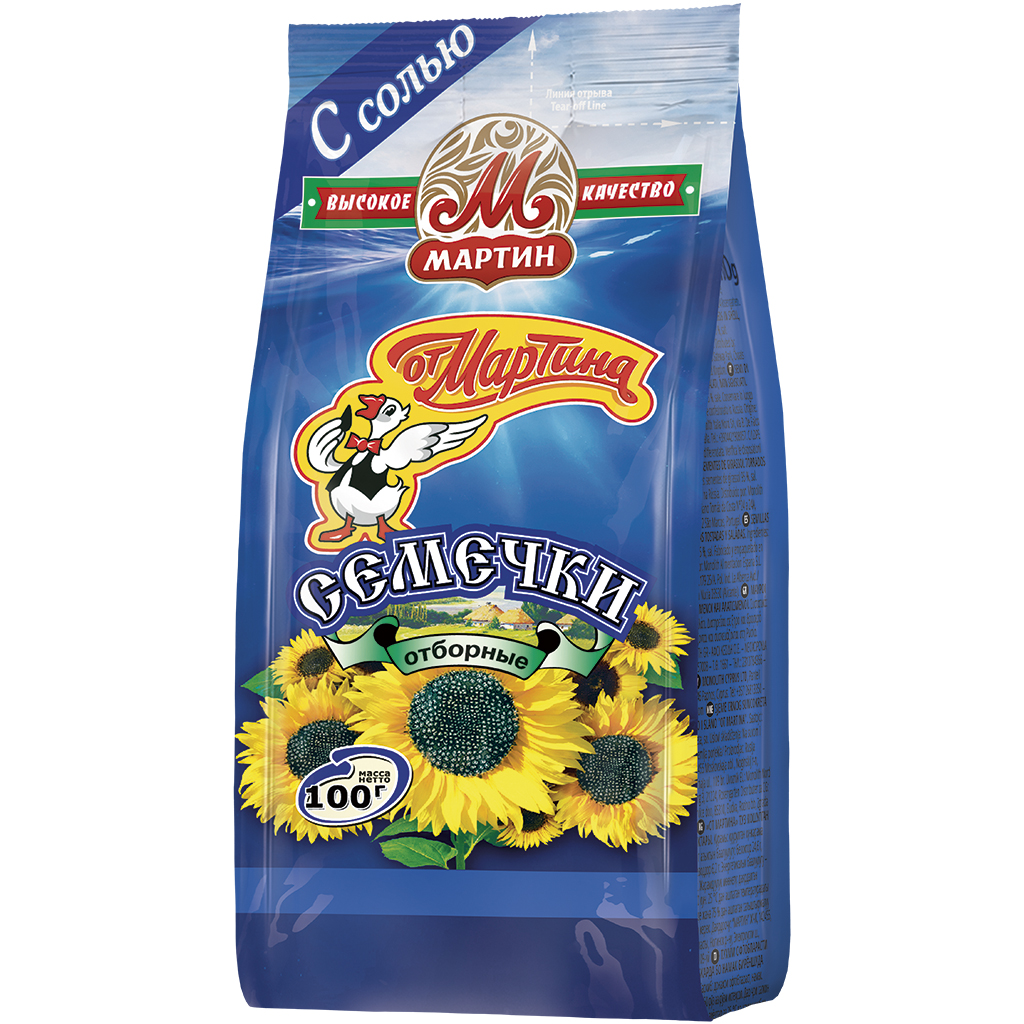 Семечки чёрные жареные "От Мартина" отборные с солью
