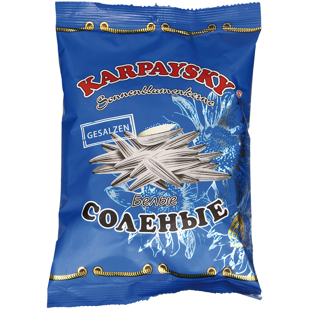 Geroosterde witte zonnebloempitten met schil, gezouten "Karpaysky"