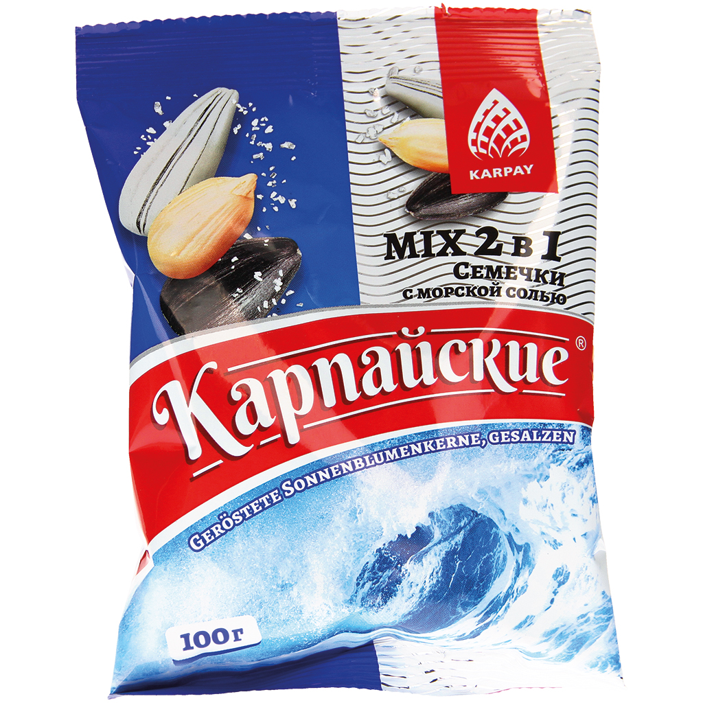 Семечки подсолнечника "Микс 2 в 1" "Карпайские", черные и бе
