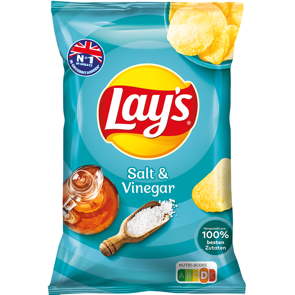 Aardappelschips "Lays Salt and Vinegar" met zout en azijn