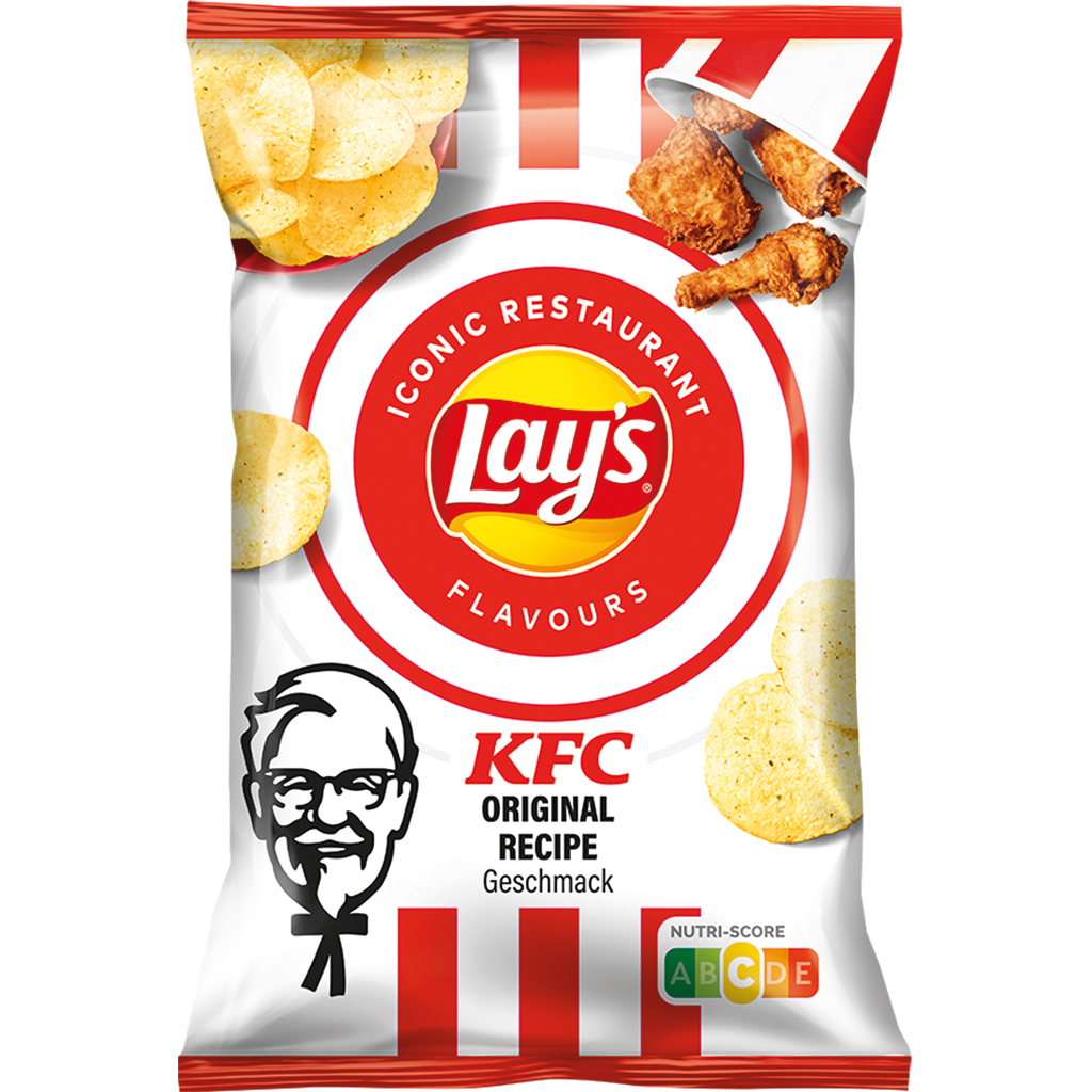 Aardappelschips Lays Fried Chicken met gefrituurd kip-smaak