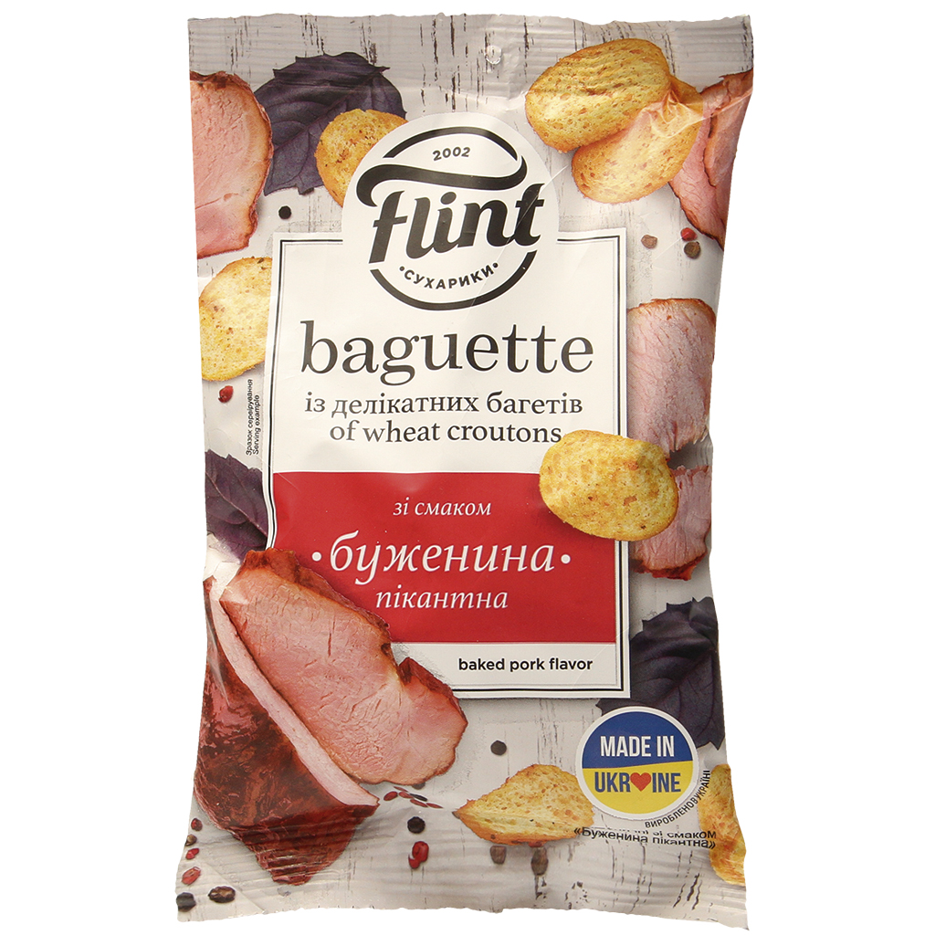 Tarwe broodhapjes met smaak scherp gekookt varkensvlees.