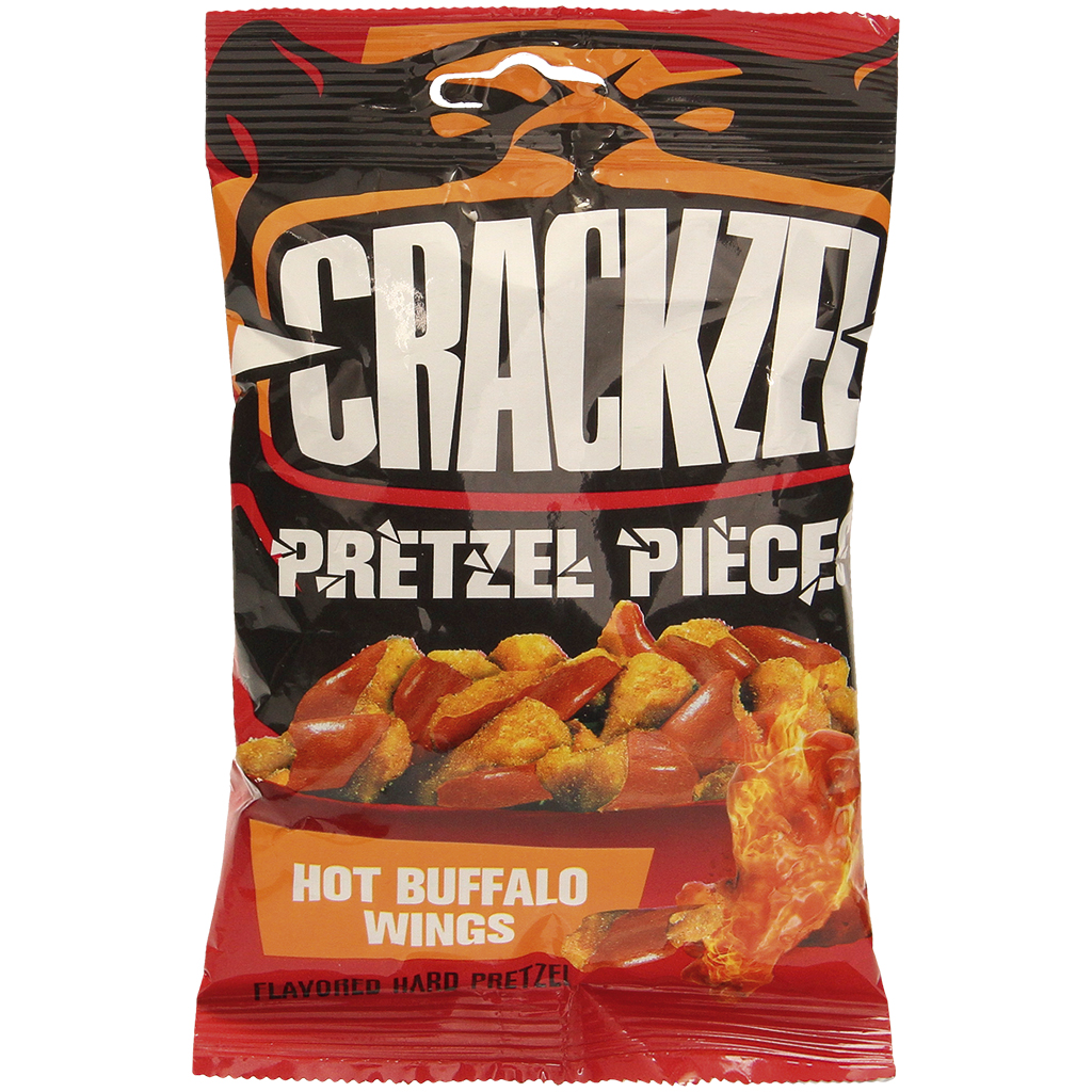 Brezelstukjes, snackmix met hot buffalo wings smaak