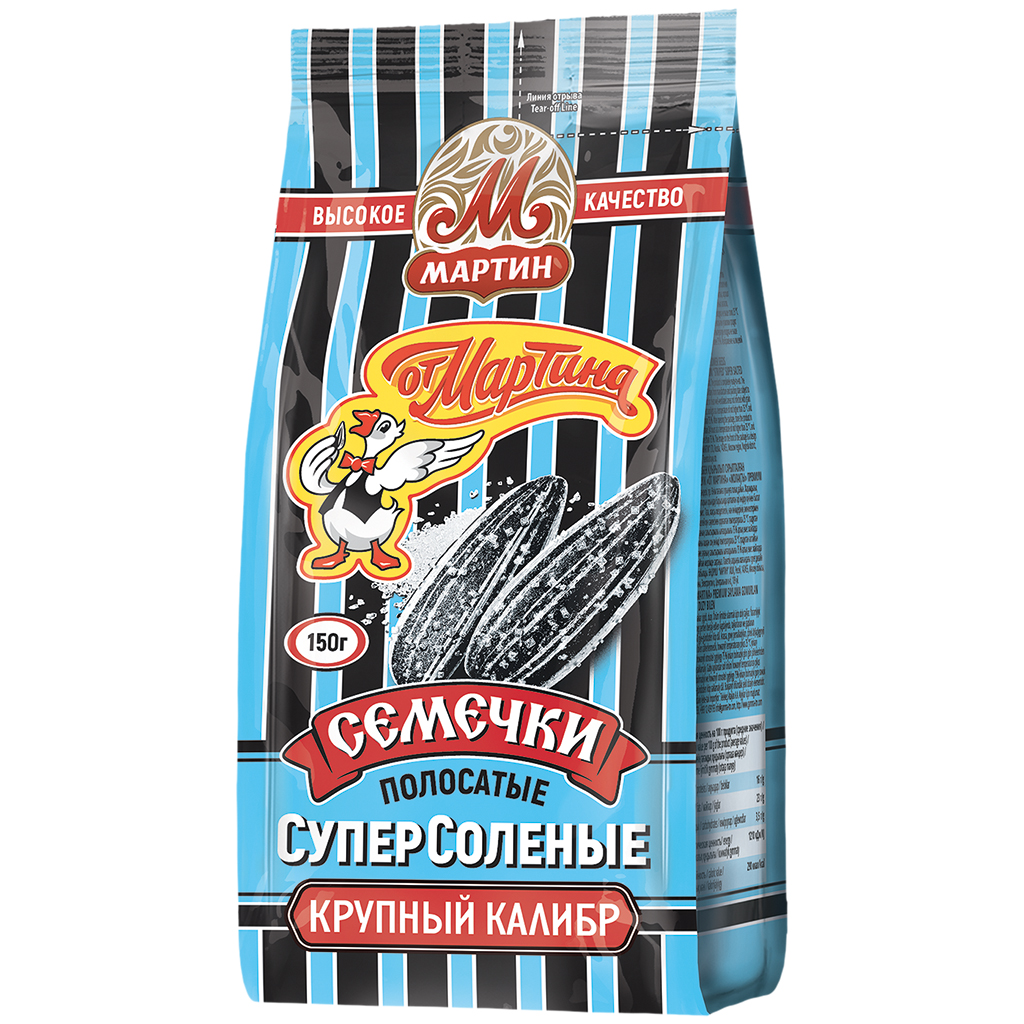 Семечки "От Мартина" полосатые отборные обжаренные супер сол