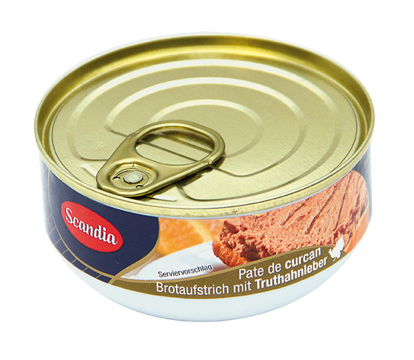 Broodbeleg met kalkoenlever "Scandia- Pate de curcan".