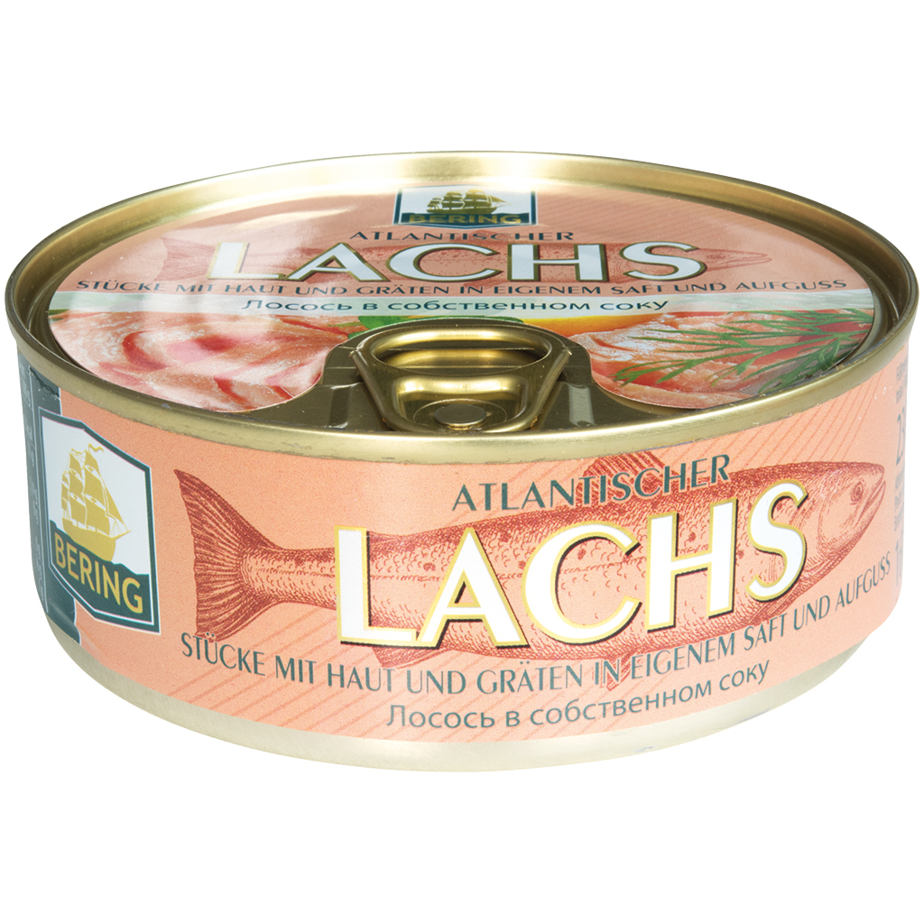 Zalmstukken met huid en graat in eigen nat en pekel