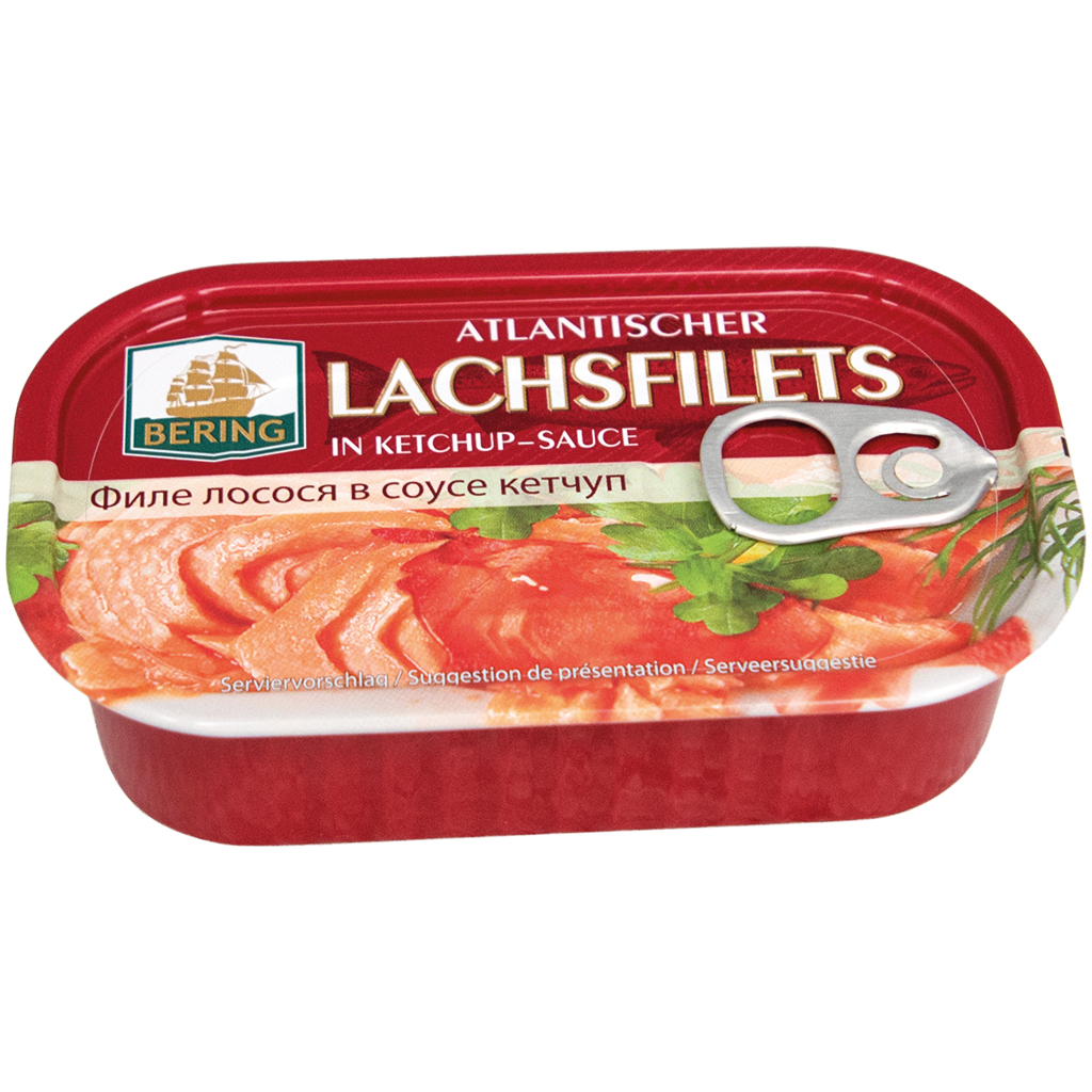 Zalmfilets in ketchupsaus