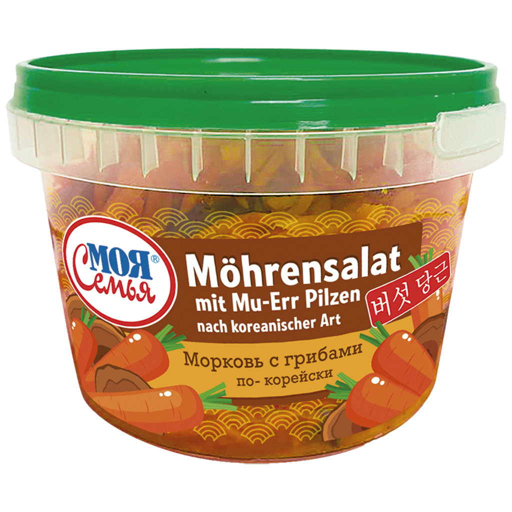 Wortelsalade met Mu-Err paddestoelen in Koreaanse stijl