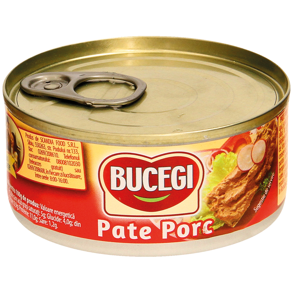 Broodbeleg met varkenslever en soja-eiwit "Bucegi"