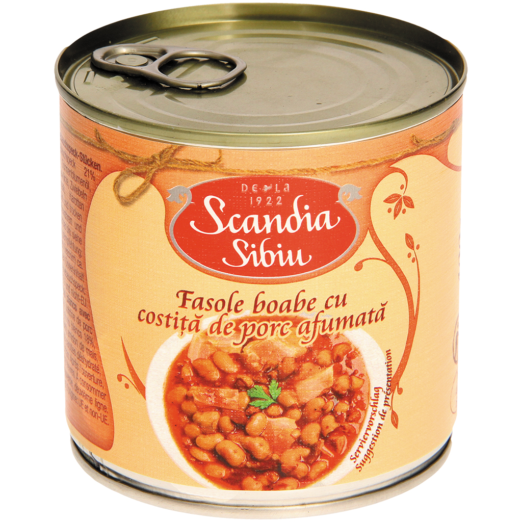 Bonensoep met heet gerookte stukken varkensbuik "Scandia- Co