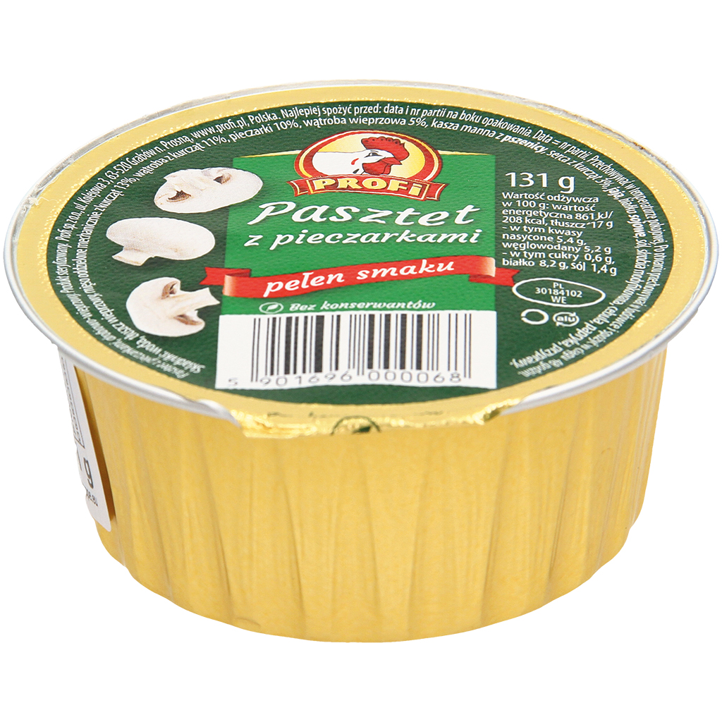 "Pasztet z pieczarkami" Geflügelpasta met kipdelen volgens P