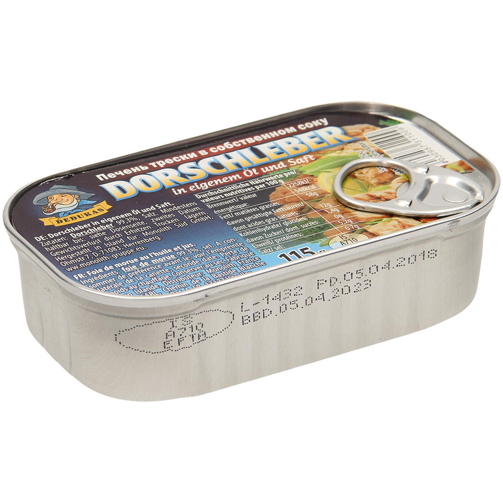 Печень трески в собственном соку