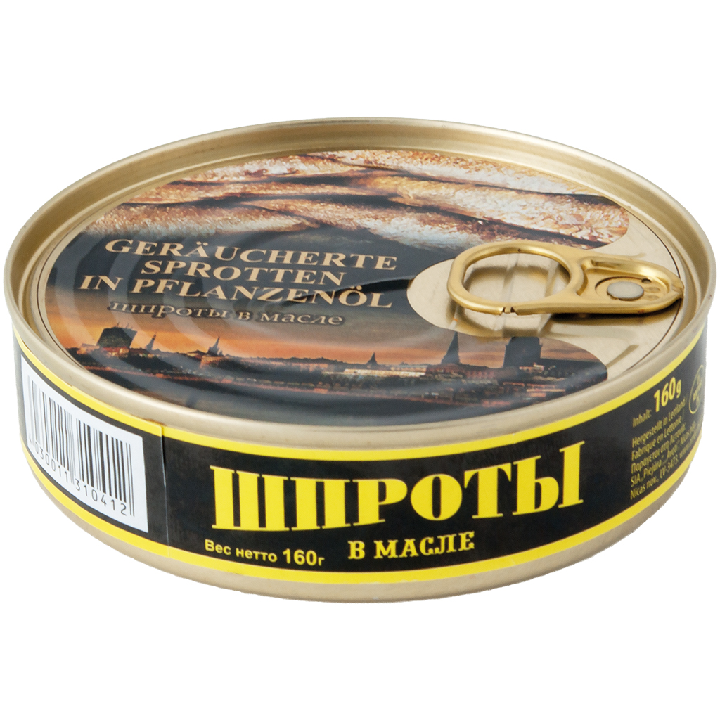 Gerookte sprot in plantaardige olie