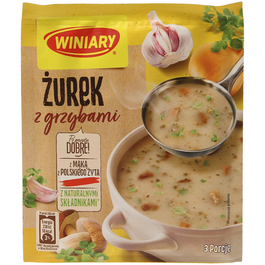 Winiary Zure roggemeelsoep met paddenstoelen