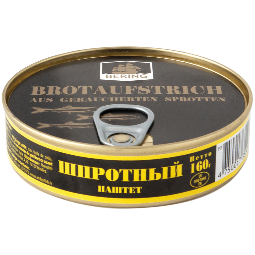 Brotbeleg van gerookte sprotten (Sprattus sprattus balticus)