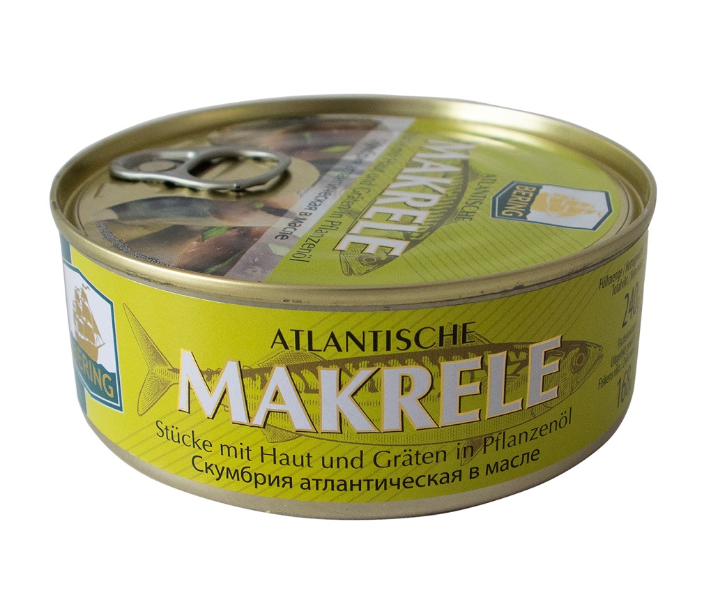 Bering Makreelstukjes in plantaardige olie