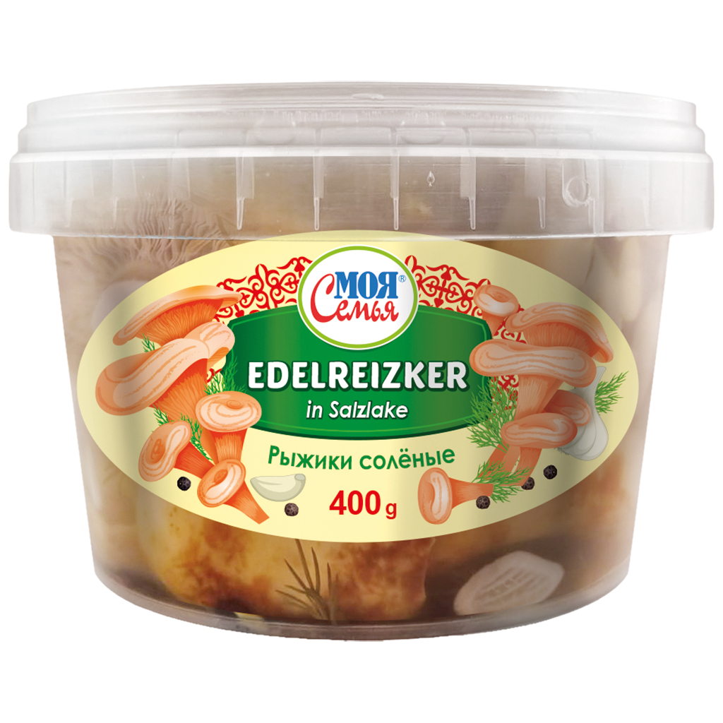 "MOJA SEMJA" Edelreiziger in zoutoplossing. Gemaakt van gezouten paddenstoelen.