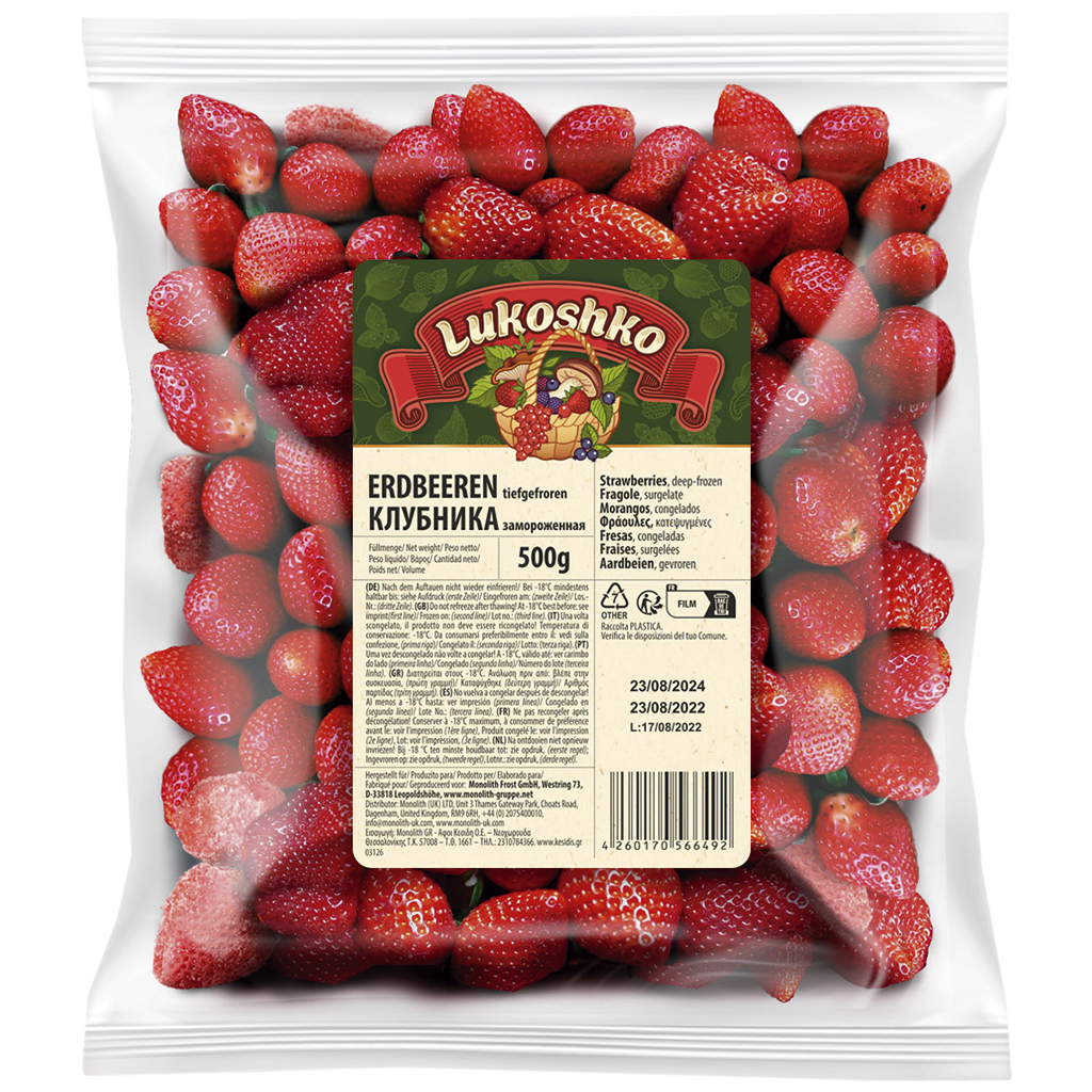 Aardbeien, diepgevroren.